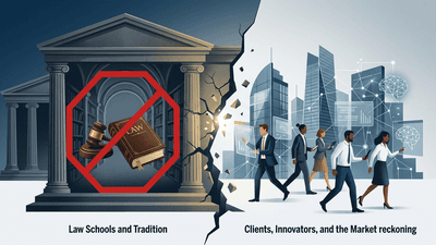 The Great Legal Paradox: As Law Schools Ban AI, Clients and Innovators Force a Market Reckoning
