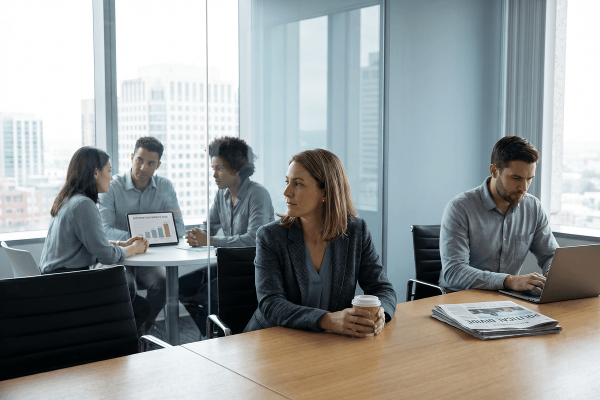 The Dual Crisis of Trust: Navigating Political Polarization and AI Displacement in the 2026 Workplace