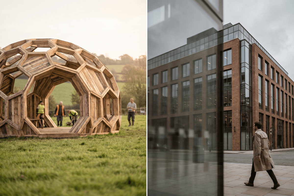 The Two Scales of Circularity: What a Somerset Pavilion and a Manchester Monolith Teach Us About Regenerative Design